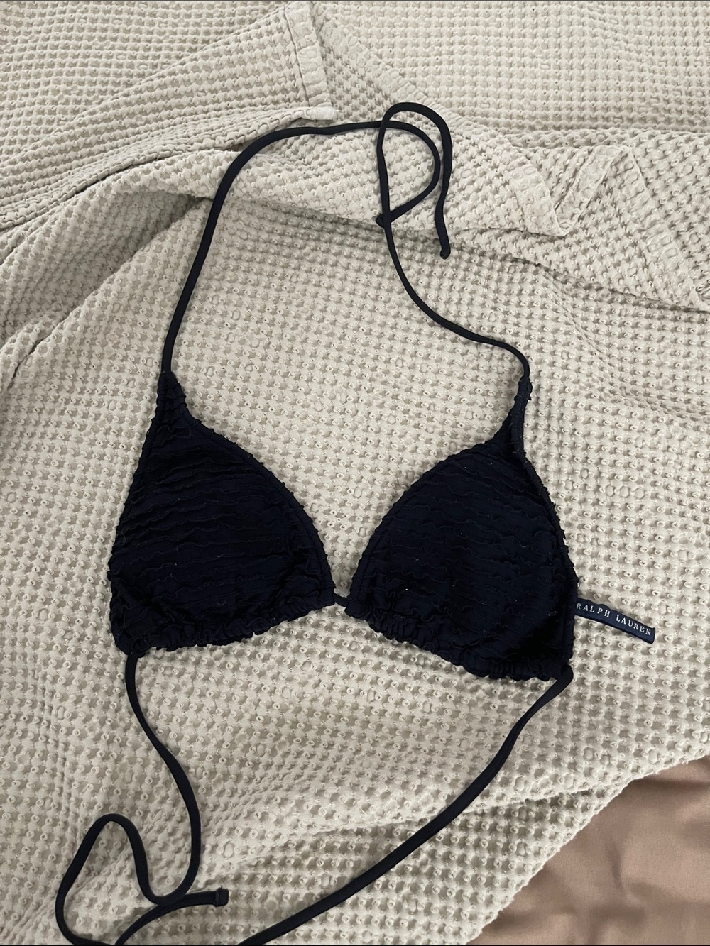 Ralph Lauren Black - Textured Triangle Bikini Top